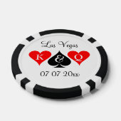 Aangepaste Las Vegas bruiloft partij gunst poker c Pokerchips (Enkel)