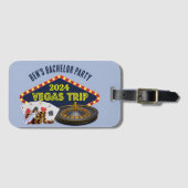 Aangepaste Las Vegas Casino Trip voor Jonggezellen Bagagelabel (Voorkant (horizontaal))