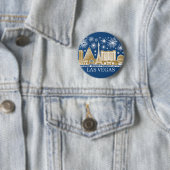 Aangepaste Las Vegas Strip Silhouette Minimalistis Ronde Button 5,7 Cm (In situ)
