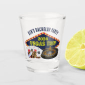 Aangepaste Las Vegas vrijgezellenfeest trip casino Shot Glas (Voorkant)