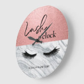 Aangepaste Lash O'Clock Bedrijfsnaam Grote Klok (Hoek)