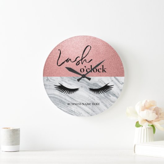 Aangepaste Lash O'Clock Bedrijfsnaam Grote Klok (Huis)
