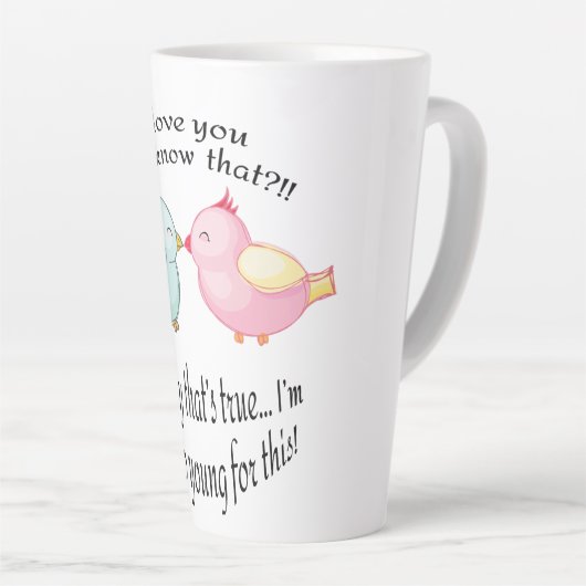 Aangepaste latente beweging latte mok (Rechterhoek)