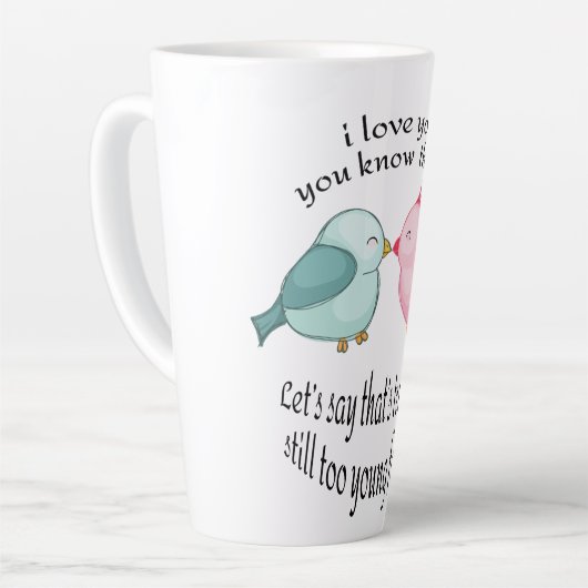 Aangepaste latente beweging latte mok (Linkerhoek)