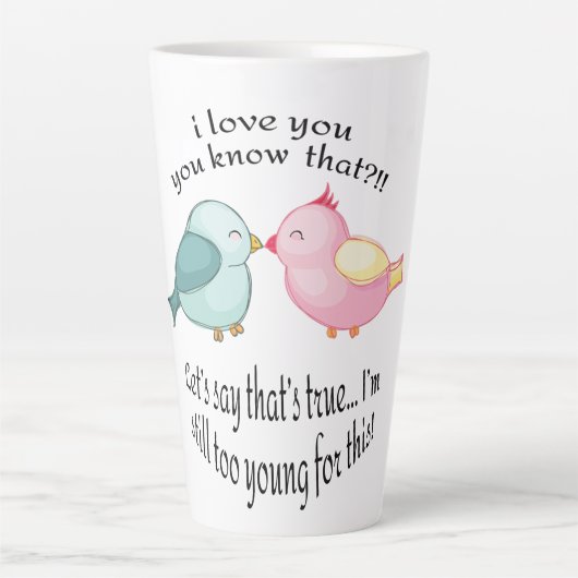 Aangepaste latente beweging latte mok (Voorkant)