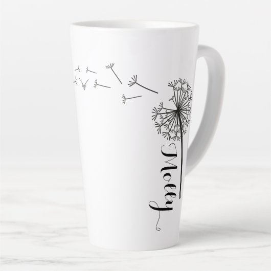 Aangepaste Latte Flower Mok (Rechterhoek)