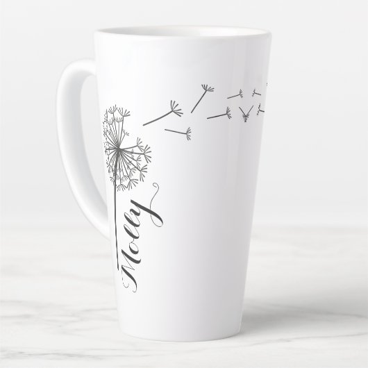 Aangepaste Latte Flower Mok (Linkerhoek)