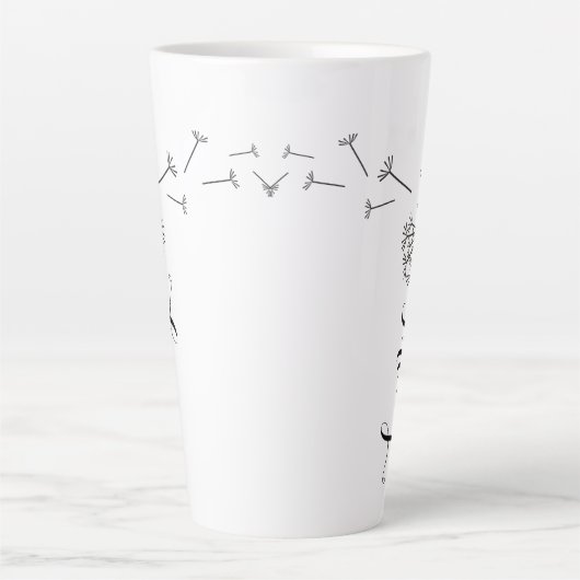 Aangepaste Latte Flower Mok (Voorkant)