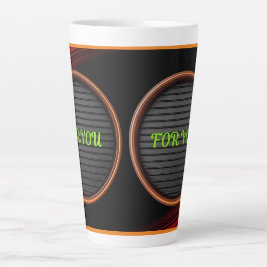 Aangepaste latte Mok Design | Uniek gepersonalisee (Voorkant)