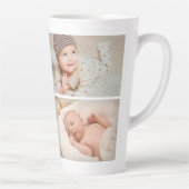 Aangepaste Latte Mok met Collage van Vier Foto's (Rechts)