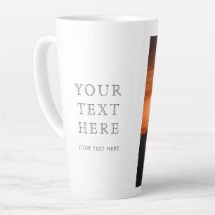 Aangepaste Latte Mok met Tekst en Foto