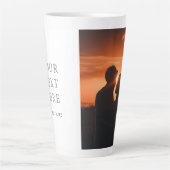 Aangepaste Latte Mok met Tekst en Foto (Voorkant)