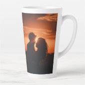 Aangepaste Latte Mok met Tekst en Foto (Rechts)