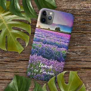 Aangepaste Lavande Provence Frankrijk Zonsondergan iPhone 16 Pro Max Hoesje