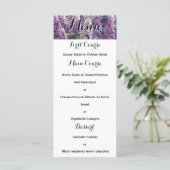 Aangepaste Lavendel Bloem Wedding Menu (Staand voorkant)