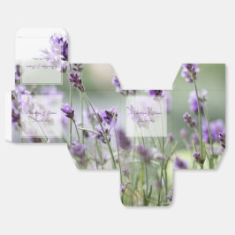 Aangepaste lavendel boheemse trouwgunstdozen bedankdoosjes