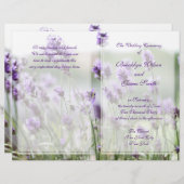 Aangepaste lavendel boheemse trouwprogramma flyer (Voorkant / Achterkant)