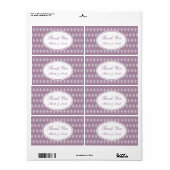 Aangepaste lavendel bruiloft labels (Full Sheet)