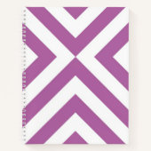 Aangepaste Lavendel en Witte Chevrons Notitieboek (Voorkant)