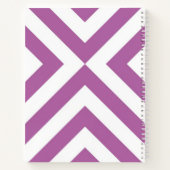 Aangepaste Lavendel en Witte Chevrons Notitieboek (Achterkant)