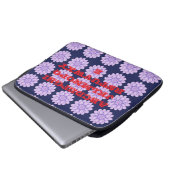 Aangepaste Lavendel Flowers Laptop Hoesje Laptop Sleeve (Voorkant onderkant)