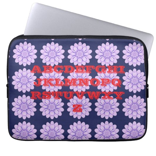 Aangepaste Lavendel Flowers Laptop Hoesje Laptop Sleeve (Voorkant)