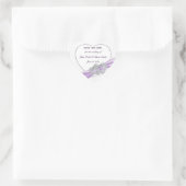 Aangepaste lavendel harten opslaan van de datum St Hart Sticker (Tas)