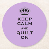 Aangepaste Lavendel Houd Kalm (uw woord) Set van 6 Ronde Kartonnen Onderzetter (Voorkant)