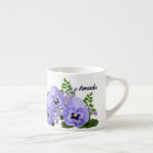 Aangepaste Lavendel Pansy Flowers Espresso Cup Espresso Kop (Rechts)