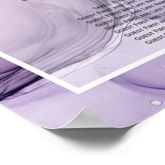 Aangepaste Lavendel Roos Abstracte Zitkaart Poster (Hoek)