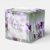 Aangepaste lavender Bohemian Wedding Favor Boxes Bedankdoosjes (Achterkant)