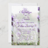 Aangepaste lavender Bohemian Wedding Invitations Kaart (Voorkant)
