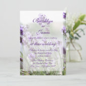 Aangepaste lavender Bohemian Wedding Invitations Kaart (Staand voorkant)