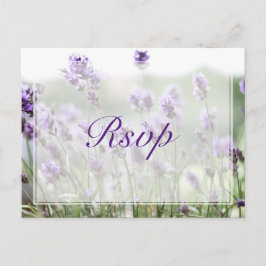Aangepaste lavender Bohemian Wedding RSVP Briefkaa Uitnodiging Briefkaart
