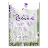 Aangepaste lavender Bohemian Wedding Table Numbers Kaart (Voorkant)