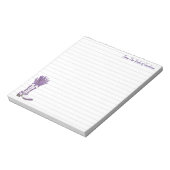 Aangepaste Lavender Cowboy Boot Notitieblok (Linkerzijde)