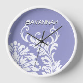 Aangepaste Lavender Damask of een kleur (Voorkant)