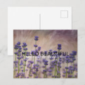 Aangepaste Lavender Flowers Briefkaart (Voorkant / Achterkant)