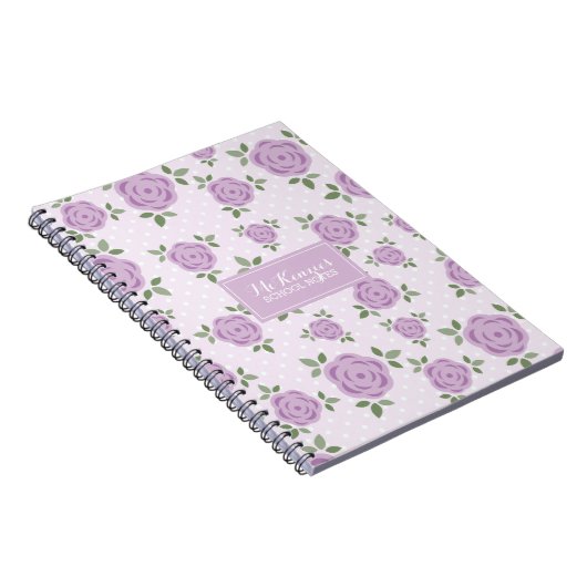 Aangepaste Lavender Flowers Notitieboek (Rechterzijde)