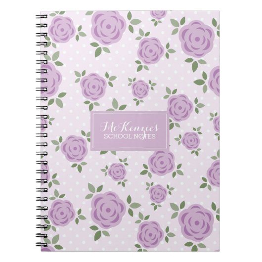 Aangepaste Lavender Flowers Notitieboek (Voorkant)