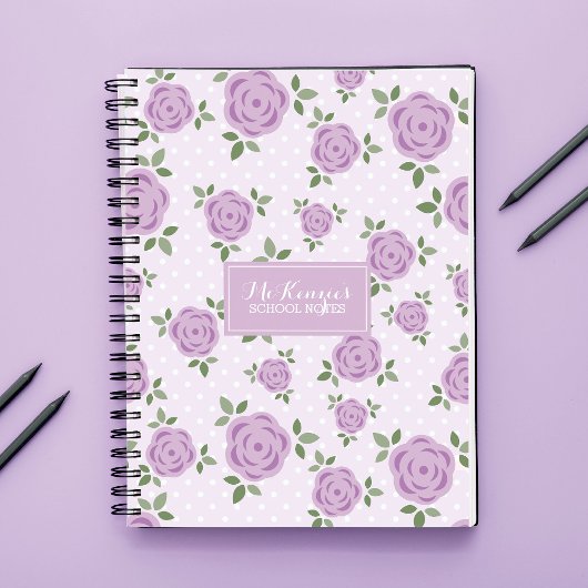 Aangepaste Lavender Flowers Notitieboek