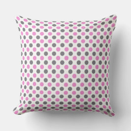 Aangepaste lavender Gray Polka Dot - Small Stippen Kussen