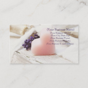 Aangepaste lavender Heart Soap Farmhouse Style Visitekaartje