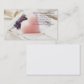 Aangepaste lavender Heart Soap Farmhouse Style Visitekaartje (Voorkant / Achterkant)