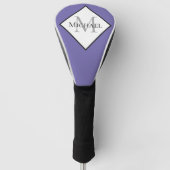 Aangepaste Lavender Paars Modern Monogram Naam Golfheadcover (Voorkant)