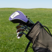 Aangepaste Lavender Paars Modern Monogram Naam Golfheadcover (Insitu)