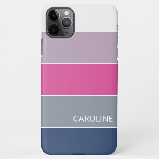 Aangepaste lavender Violet Dark Blue Roze grijze s iPhone Hoesje (Achterkant)