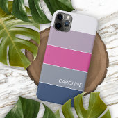 Aangepaste lavender Violet Dark Blue Roze grijze s iPhone Hoesje