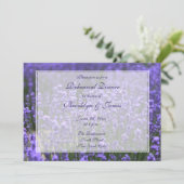 Aangepaste lavender Wedding Rehearings Uitnodiging (Staand voorkant)