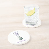 Aangepaste  lavenderbloem Onderzetter (Zijkant)